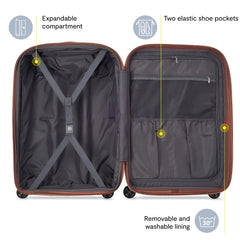 Delsey Paris Carrousel 28" Expandable Carry-On Spinner ( Black , Checked-Large 28 Inch ) Black Checked Large 28 Inch U3