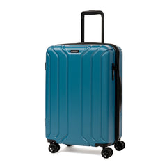 NONSTOP NEW YORK Luggage Expandable Spinner Wheels hard side shell Travel Suitcase Lightweight, TSA Lock, Double USB Port ( Teal , Checked-Large 28-Inch ) Teal Checked Large 28 Inch U8