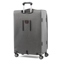 Travelpro Platinum Elite Softside Expandable Luggage, 8 Wheel Spinner Suitcase, USB Port, Suiter, Men and Women Vintage Grey Checked Large 29 Inch U2