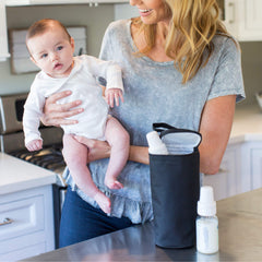 J.L. Childress Breastmilk Cooler Bag - Ice Pack Included - Insulated & Leak Proof Newborn Bottle Bag - Fits 1-2 Bottles - Bottle Bag for Daycare - Breastmilk Cooler Bag for Travel ( Black , One Size ) Black One Size U5