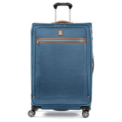 Travelpro Platinum Elite Softside Expandable Checked Luggage, 8 Wheel Spinner Large Suitcase, TSA Lock, Men and Women ( Coastal Blue , Checked-Large 29-Inch ) Coastal Blue Checked Large 29 Inch U1
