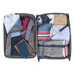 Travelpro Tourlite Softside Expandable Upright 2 Wheel Luggage, Lightweight Suitcase, Men and Women ( Blue , Checked-Medium 26-Inch ) Blue Checked Medium 26 Inch U6