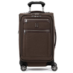 Travelpro Platinum Elite Softside Expandable Luggage, 8 Wheel Spinner Suitcase, USB Port, Suiter, Men and Women Rich Espresso Carry On 21 Inch U1