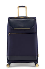 Ted Baker Albany Softside Lightweight Fashion Spinner Luggage Suitcase Navy Checked Large 29 Inch U1