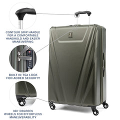 Travelpro Maxlite 5 Hardside Spinner Wheel Luggage Slate Green Checked Large 29 Inch U1