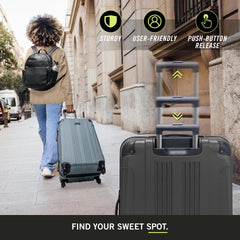 Kenneth Cole REACTION Out of Bounds Lightweight Hardshell 4-Wheel Spinner Luggage, Charcoal, 28-Inch Checked U1