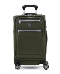 Travelpro Platinum Elite Softside Expandable Carry on Luggage, 8 Wheel Spinner Suitcase, USB Port, Suiter, Men and Women, Pilot Green, Carry On 21-Inch Pilot Green Carry-On 21-Inch U2