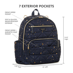 TWELVElittle Companion Diaperbag Backpack 3.0 *NEW* - Includes Changing Pad & Stroller Clips. Insulated Pockets, Machine Washable, Midnight Midnight One Size U1