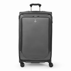 Travelpro Crew Classic Lightweight Softside Expandable Checked Luggage, 8 Wheel Spinner Suitcase, TSA Lock, Men and Women, Checked Large 29-Inch, Titanium Grey Titanium Grey Checked Large U1