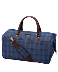 London Fog Londong Fog Brentwood II Wide Mouth Duffle, Blue, Carry-On 20-Inch U1