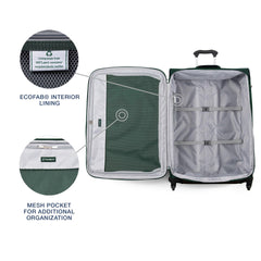 Travelpro Maxlite 5 Softside Expandable Luggage with 4 Spinner Wheels, Lightweight Suitcase, Men and Women, Forest Green, Checked-Large 29-Inch Green Forest Checked-Large 29-Inch U1