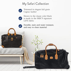 Bric's My Safari 21" Rolling Duffle - 001 Black One_Size BLACK/COGNAC One_Size U1