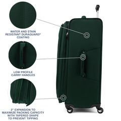 Travelpro Maxlite 5 Softside Expandable Luggage with 4 Spinner Wheels, Lightweight Suitcase, Men and Women, Forest Green, Checked-Large 29-Inch Green Forest Checked-Large 29-Inch U1