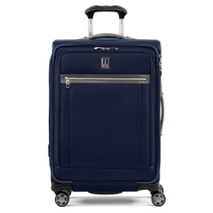 Travelpro Platinum Elite Softside Expandable Checked Luggage, 8 Wheel Spinner Suitcase, TSA Lock, Men and Women, Dark Blue, Checked Medium 25-Inch Dark Blue Checked-Medium 25-Inch U1