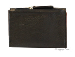 Osgoode Marley RFID Blocking Womens Leather Flap Wallet (Black w/Brandy Interior) Black w/ Brandy Interior U1