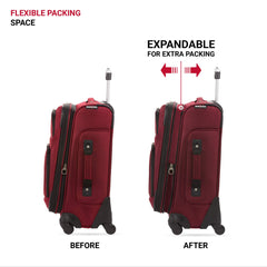 SwissGear Sion Softside Expandable Luggage, Burgundy, Carry-On 21-Inch U1