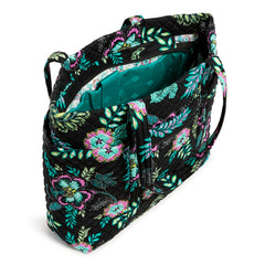 Vera Bradley Women's Cotton Deluxe Vera Tote Bag, Island Garden - Recycled Cotton, One Size U1