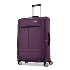 Samsonite Element Soft-Sided 25-Inch Lightweight Medium Checked Expandable Suitcase: Durable, 360 Spinner Wheels, Adjustable Telescopic Handle, 2 Front & 1 Side Pocket ( Purple , 25-Inch Checked-Medium ) Purple 25 Inch Checked Medium U8