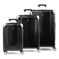 Travelpro Pathways 3 Hardside Expandable Luggage, 8 Spinner Wheels, Lightweight Hard Shell Suitcase ( Black Knight , 3 Piece Set (21/25/28) ) Black Knight 3 Piece Set 21 25 28 U1