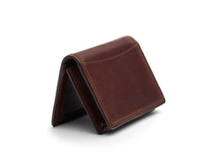 Bosca Mens Dolce Collection - Full Gusset Two-Pocket Card Case w/ I.D. Dark Brown One Size U1