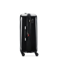 DELSEY Paris Helium Aero Hardside Expandable Luggage with Spinner Wheels Black Checked Medium 25 Inch U18