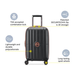 Delsey Paris Carrousel 28" Expandable Carry-On Spinner ( Black , Carry-on 21 Inch ) Black Carry On 21 Inch U9