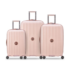 DELSEY Paris Carrousel Hardside Expandable Luggage with Spinner Wheels Pink 3 Piece Set 21 24 28 U1