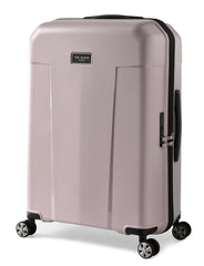 Ted Baker Flying Colours Hardside Trolley 4 Wheel Spinner, TSA Lock, Lightweight Suitcase, Men and Women Blush Pink 25 Inch Checked Medium U1