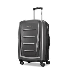 Samsonite Winfield 2 Hardside Luggage with 360 Spinner Wheels, TSA Lock, Airline Approved ( Charcoal , Checked-Medium 24-Inch ) Charcoal Checked Medium 24 Inch U5