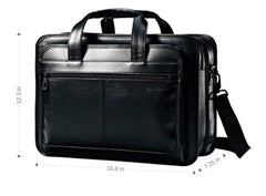 Samsonite Leather Expandable Briefcase 17 inch Black 17 U2