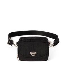 Baggallini Coastal Flip Lock Camera Bag Crossbody ( Black , One Size ) Black One Size U1