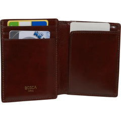 Bosca Old Leather Front Pocket ID Wallet Cognac One Size U1