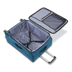 Samsonite Ascella X Softside Expandable Luggage with Spinner Wheels ( Teal , Checked-Medium 25-Inch ) Teal Checked Medium 25 Inch U1