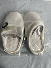 isotoner Women's Microterry PillowStep Satin Cuff Clog Slippers, White, 7.5-8 B(M) US White 7.5-8 U3
