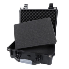 Tactical45 Hard Case with Foam - 16 x 13 x 7in Hard Shell Waterproof Storage Case with Pluck Padding Protective Latching Suitcase for Rifles, Cameras, Handguns, Drones, Guitars, and Electronics U2
