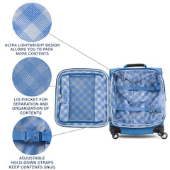 Travelpro Maxlite 5 Softside Expandable Luggage with 4 Spinner Wheels, Lightweight Suitcase, Men and Women Azure Blue Carry On 19 Inch U3