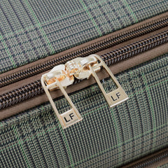 LONDON FOG Brentwood Iii 15" 4 Wheel Under The Seat Bag, Olive Bronze Plaid, 15 inches Olive Bronze 15 inches U1
