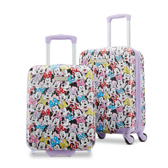 American Tourister Disney Hardside Luggage with Spinner Wheels, Minnie Pastel, 2-Piece Set (18/20) U1