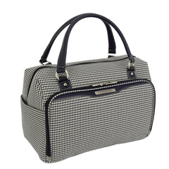 London Fog Oxford III 2 Piece Set (Cabin Bag and 25" Spinner), Black White U1