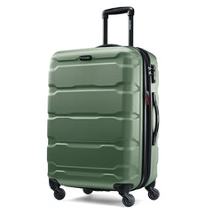 Samsonite Omni PC Hardside Expandable Luggage with Spinner Wheels, Checked 24-Inch, Army Green Army Green Checked-Medium 24-Inch U1