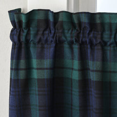 SKL Home Hearthside Plaid Valance, 58x13, Green/Navy Green/Navy 58x13 U1