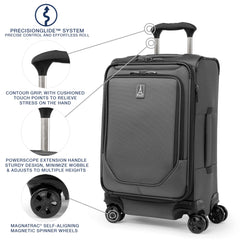 Travelpro Crew Classic Lightweight Softside Expandable Carry on Luggage, 8 Wheel Spinner Suitcase, Men and Women, Carry On 21-Inch, Titanium Grey Titanium Grey Carry On U4