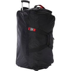 A.SAKS Luggage Lightweight Rolling Trolley Duffel with Wheels ( Black/Red , One Size ) Black/Red One Size U67