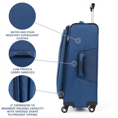Travelpro Maxlite 5 Softside Expandable Luggage with 4 Spinner Wheels, Lightweight Suitcase, Men and Women U3