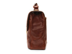Bosca Men's Dolce Collection Flapover Briefcase ( Dark Brown , One Size ) Dark Brown One Size U1