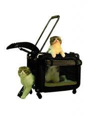 Tutto Lightweight Foldable Wheeled Pet Carriers Black Small U1