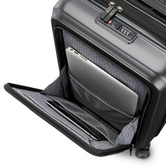 Samsonite Octiv Hardside Spinner ( Stealth Black , Front Pocket Carry-On 21 inch ) Stealth Black Front Pocket Carry On 21 Inch U19