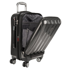 DELSEY PARIS Helium Aero Hardside Expandable Luggage with Spinner Wheels ( Charcoal , 3-Piece Set (19/24/28) ) Charcoal 3 Piece Set 19 24 28 U3