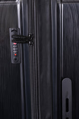 NONSTOP New York Elite Luggage Expandable Lightweight Spinner Wheels hard side shell Travel Suitcase Set, TSA Lock, Double USB Port, 3 packing cubes ( Black , Checked-Medium 24-Inch ) Black Checked Medium 24 Inch U1