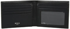 Bosca Men’s Wallet, Nappa Vitello Leather Executive I.D. Wallet with RFID Blocking ( Black , One Size ) Black One Size U4